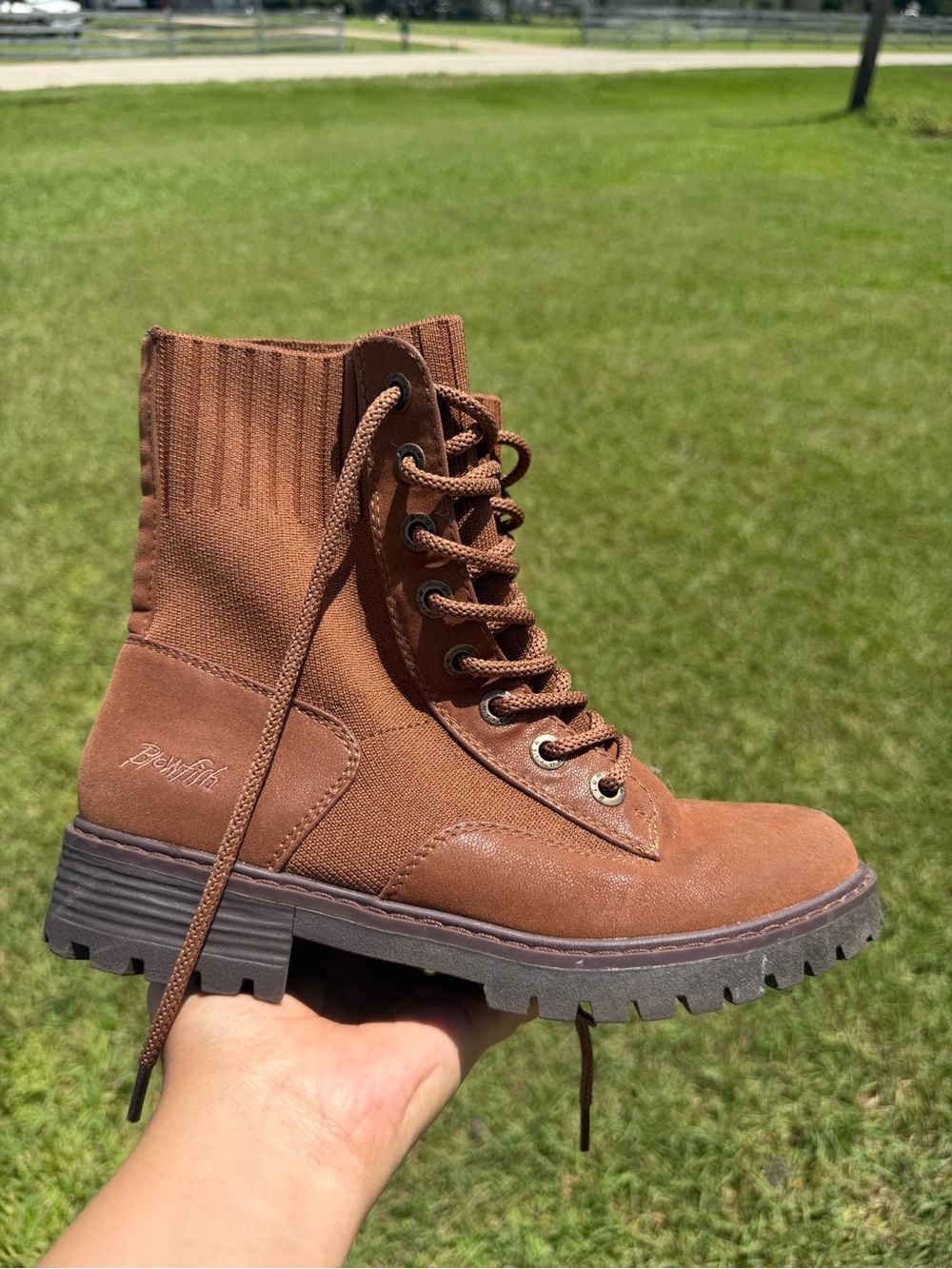 Blowfish Malibu Brown Combat Boots – Women’s Size 7.5